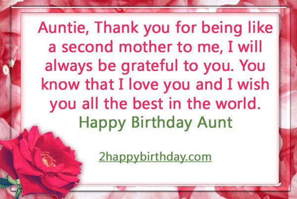 Birthday Quotes For Aunt
 birthday wishes for aunt