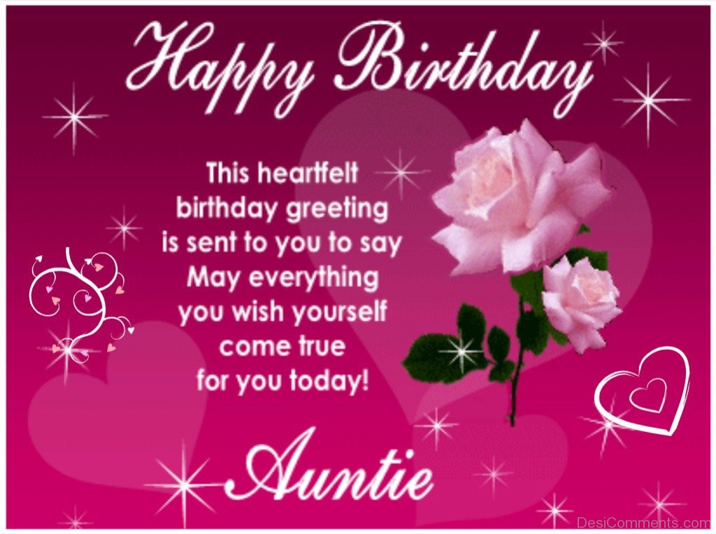 Birthday Quotes For Aunt
 Birthday Wishes for Aunt Graphics for