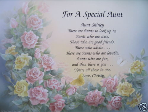 Birthday Quotes For Aunt
 Special Aunt Poems Quotes QuotesGram