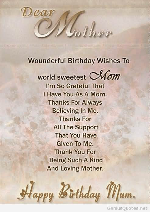Birthday Quotes For Mom
 41 Great Mom Birthday Wishes For All The Sons Who Want To