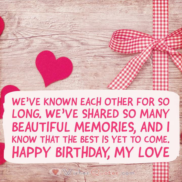 Birthday Quotes Love
 Romantic Birthday Wishes By LoveWishesQuotes