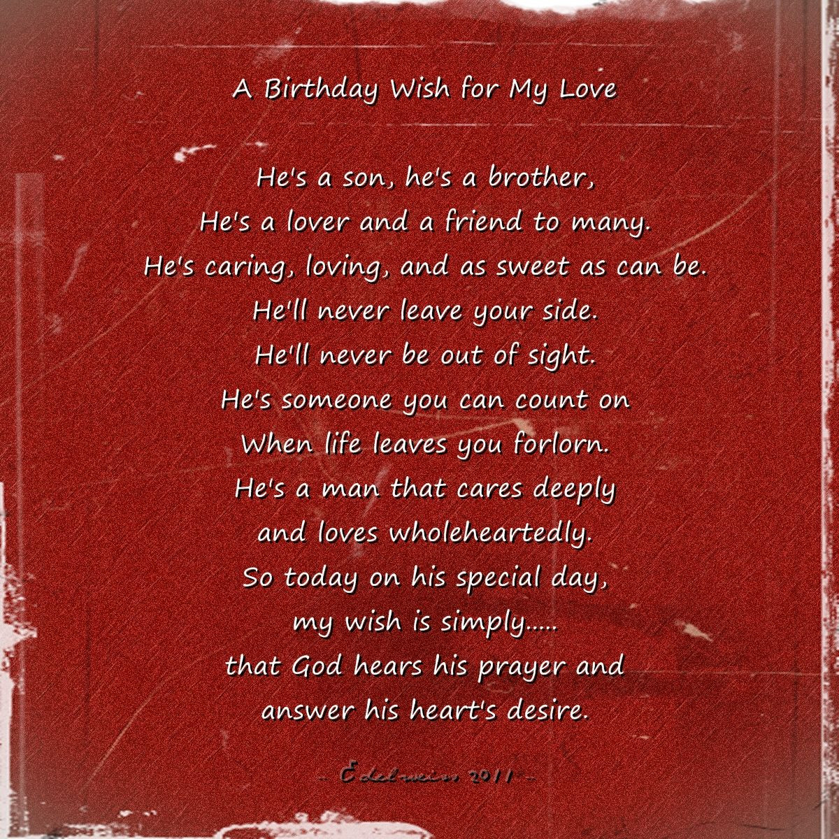 Birthday Quotes Love
 A Birthday Wish For My Love s and