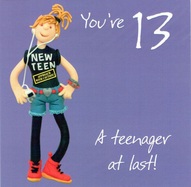 Birthday Wishes For 13 Year Old
 13th Birthday Card a Teenager at Last Approach With