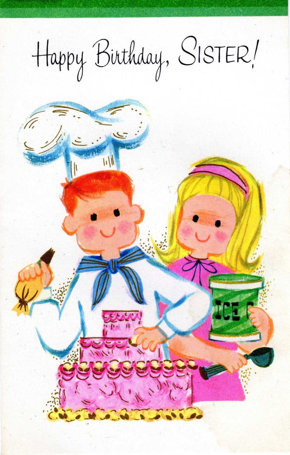 Birthday Wishes For Sister From Brother
 Birthday Card To SISTER Chef Brother Summer by
