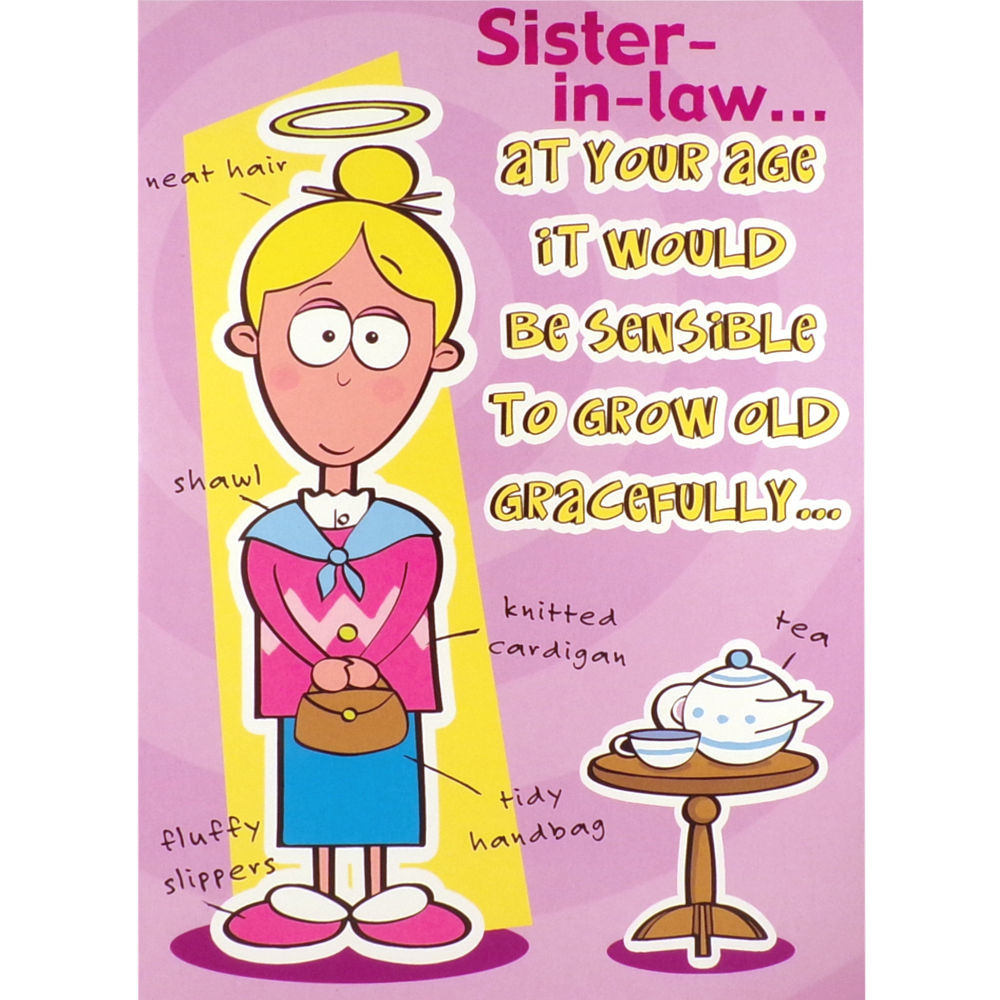Birthday Wishes For Sister In Law
 SISTER IN LAW BIRTHDAY Card FUNNY Humorous Rude GREETINGS
