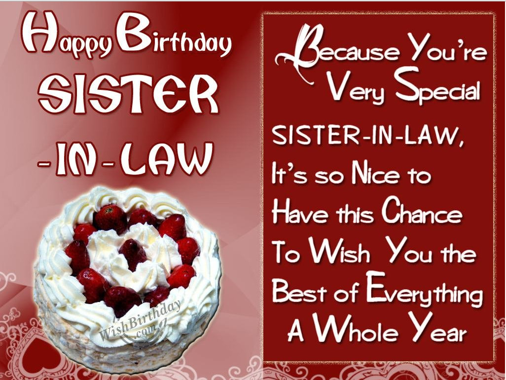 Birthday Wishes For Sister In Law
 40 Birthday Wishes For Sister In Law 2016 Birthday