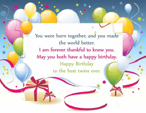 Birthday Wishes For Twins
 Happy Birthday Twins Wishes & Quotes 2HappyBirthday