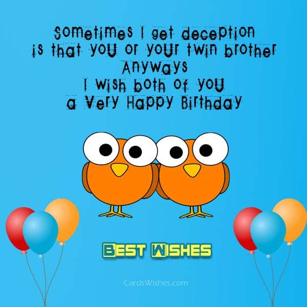 Birthday Wishes For Twins
 Birthday Wishes for Twins Cards Wishes