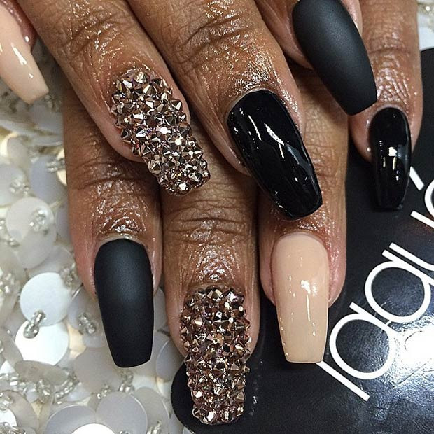 Black And Nude Nail Designs
 50 Best Nail Art Designs from Instagram