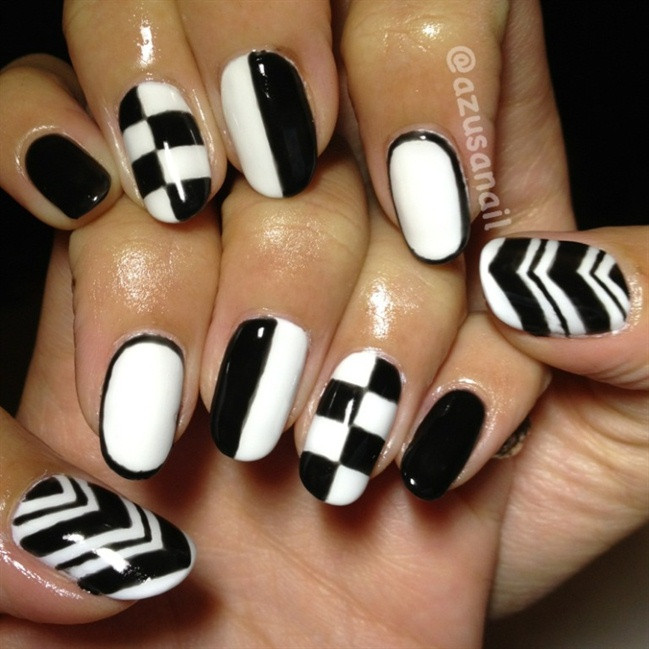 Black And White Nail Ideas
 50 Most Beautiful Black And White Nail Art Designs