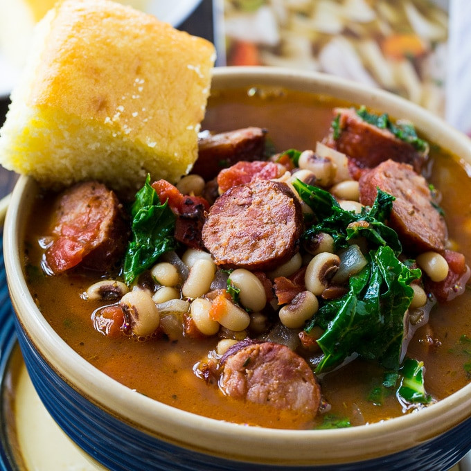 Black Eyed Pea Stew
 Black Eyed Pea Stew with Sausage and Kale Spicy Southern