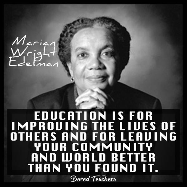 Black History Quotes On Education
 Black History Month Day 22 – Marian Wright Edelman