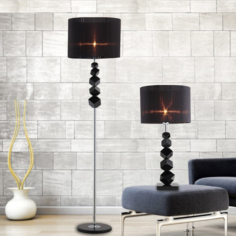 Black Lamps For Living Room
 European luxury creative modern black crystal table lamp