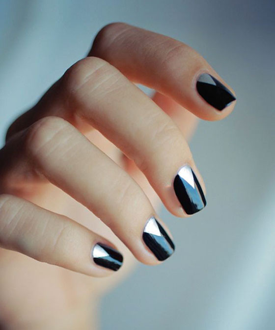 Black Silver Nail Designs
 Manicure Envy