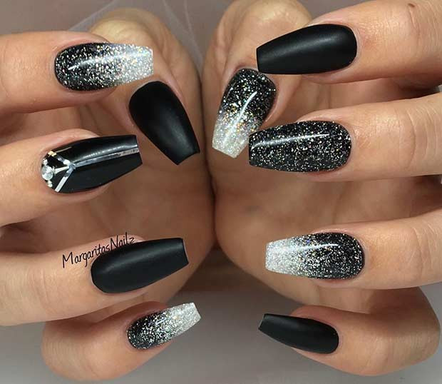 Black Silver Nail Designs
 31 Snazzy New Year s Eve Nail Designs Page 3 of 3