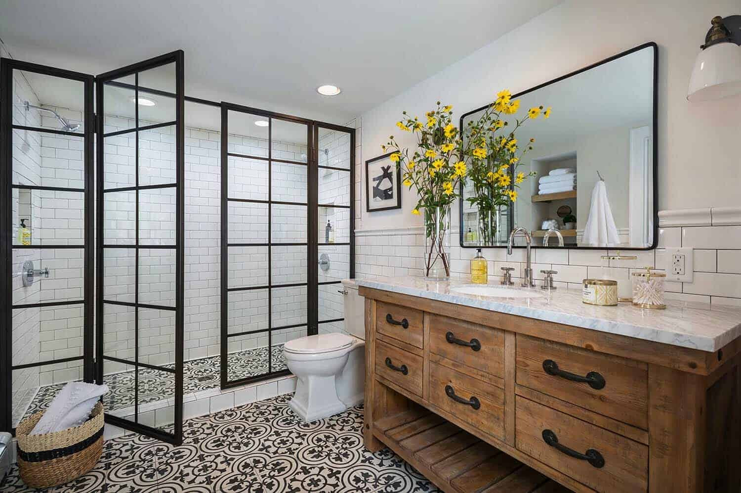 Black White Bathroom Tile
 25 Incredibly stylish black and white bathroom ideas to