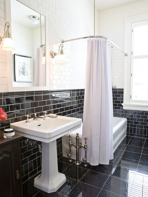 Black White Bathroom Tile
 Black Tile Bathroom