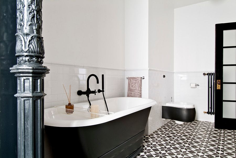 Black White Bathroom Tile
 25 Creative Geometric Tile Ideas That Bring Excitement to