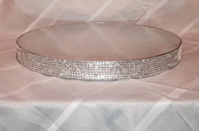 Bling Wedding Cake Stand
 Bling Cake Stand 14 Inch Round Silver Diamond Wrap