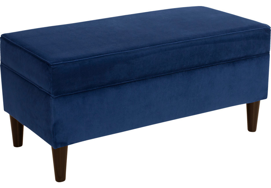 Blue Velvet Storage Bench
 Aviana Navy Storage Bench Accent Benches Colors
