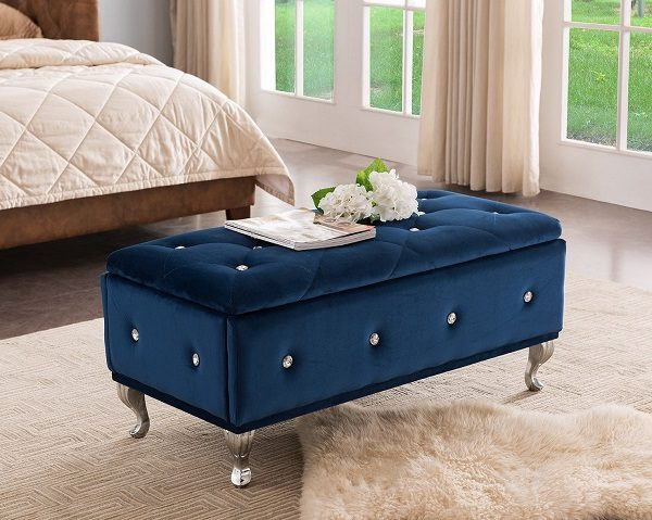 Blue Velvet Storage Bench
 Best Ottomans in 2019 the Ultimate Buyer s Guide