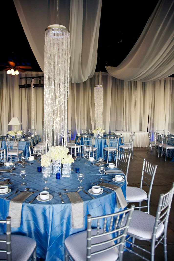 Blue Wedding Decor
 Elegant Winery Wedding with a Cool Color Palette
