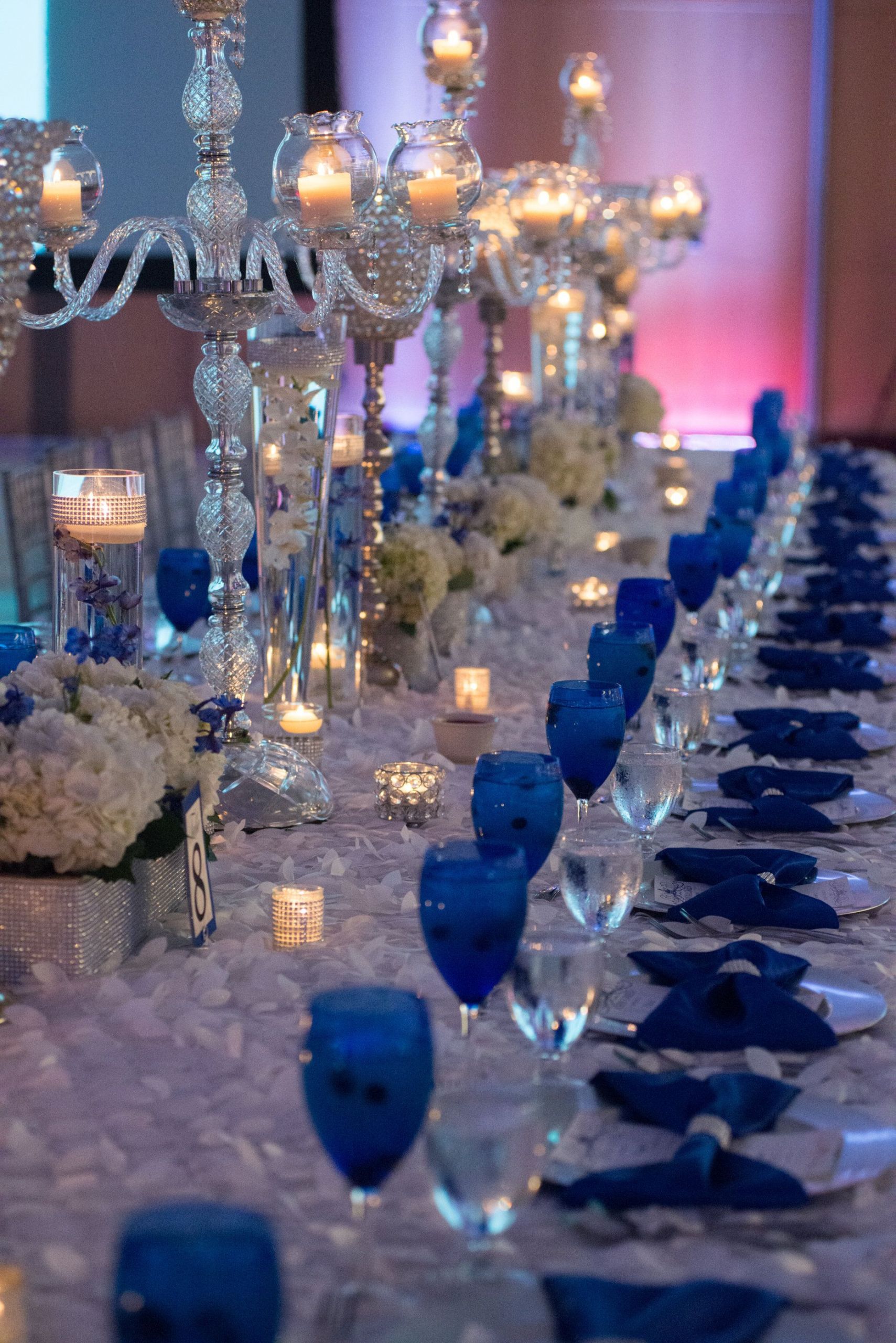 Blue Wedding Decor
 Our Royal Blue Wedding Family Styled Seating Reception