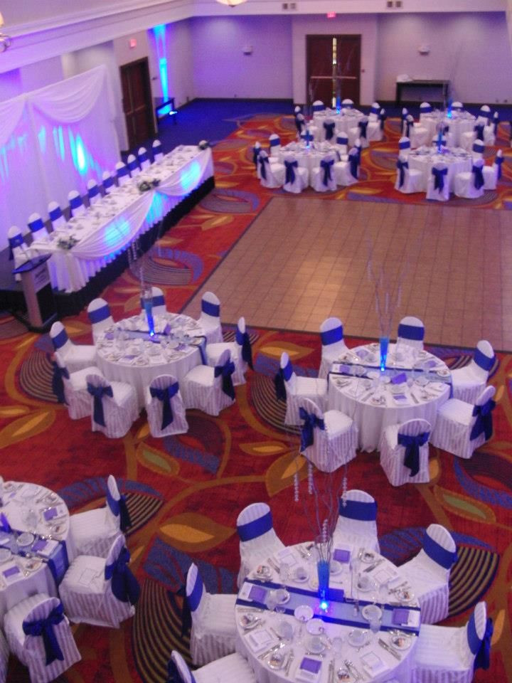 Blue Wedding Decor
 Our wedding reception Ottawa Marriott hotel cobalt blue