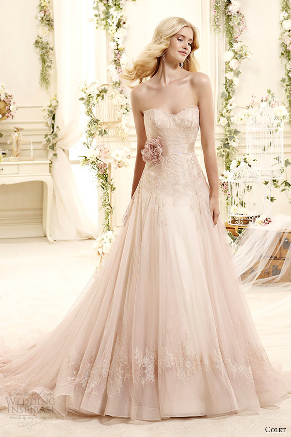 Blush Colored Wedding Dress
 Colet 2015 Wedding Dresses