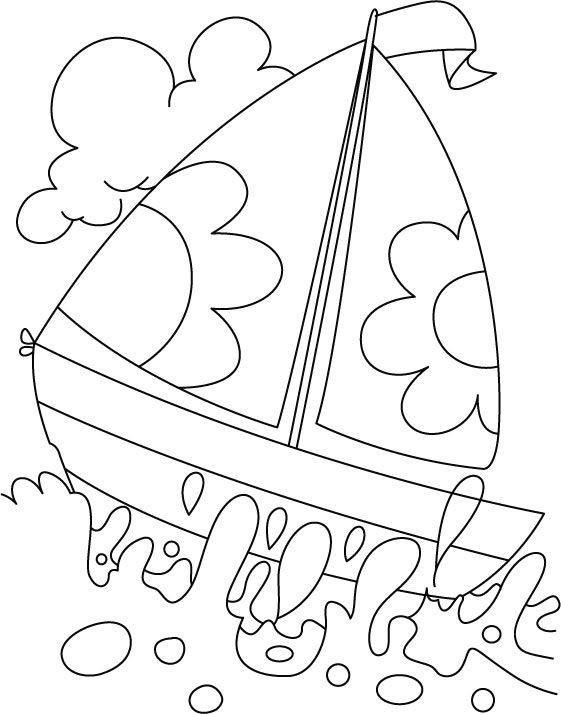 Boat Coloring Pages For Toddlers
 A boat in deep water coloring page