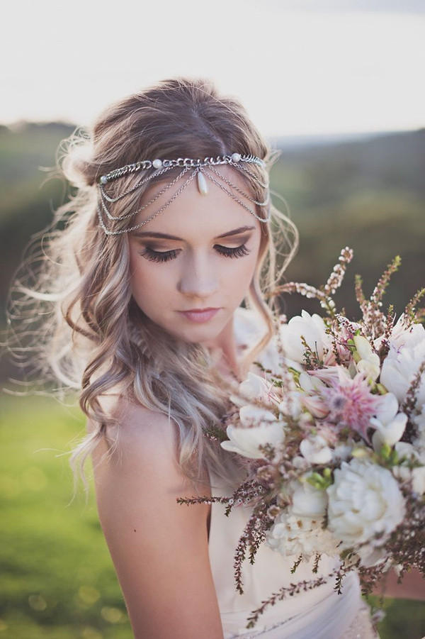 Boho Wedding Hairstyles
 Wedding Accessories 20 Charming Bridal Headpieces To Match