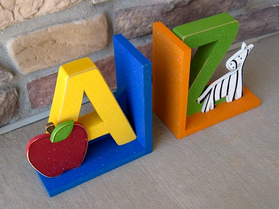Bookends For Kids Room
 Unique Kids Room Bookends Letters