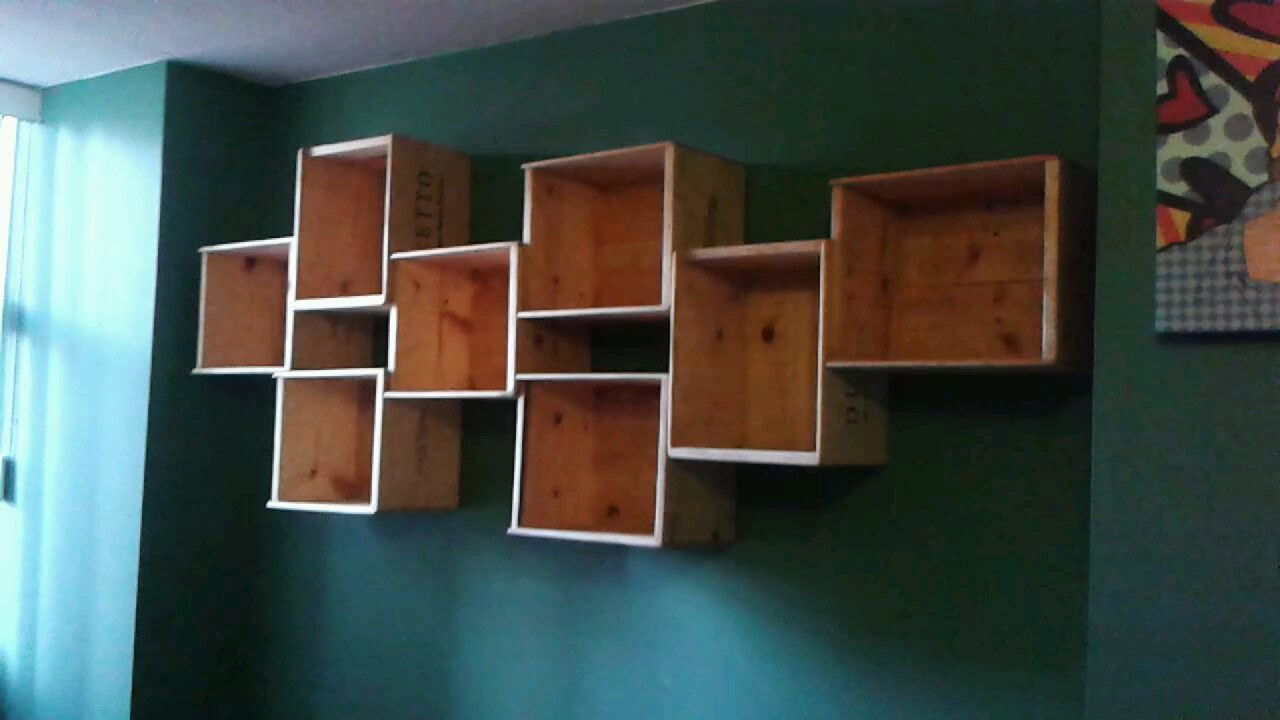 Box Shelf DIY
 DIY how to make a WINE BOX BOOK SHELF