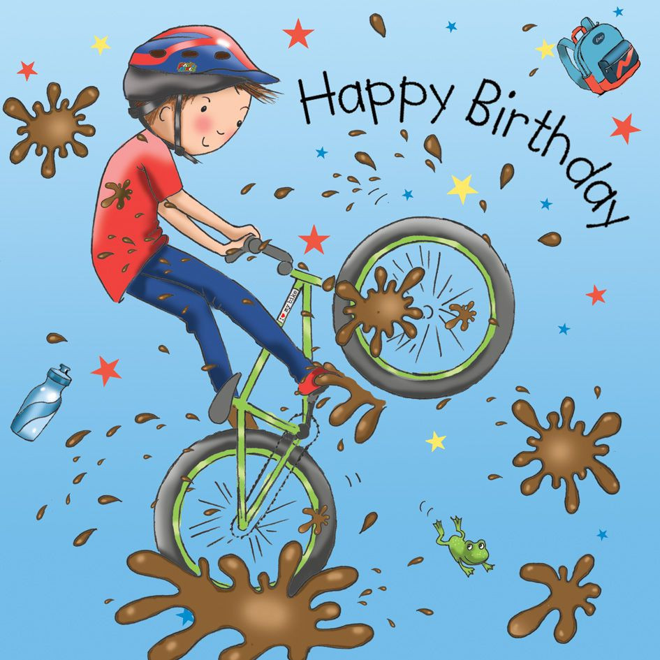 Boy Birthday Cards
 Boys Birthday Card BMX Bike TW667