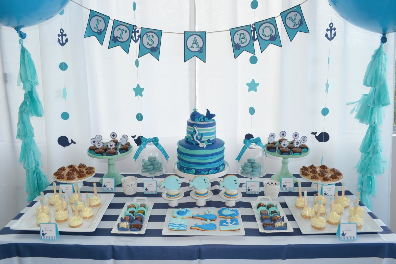 Boy Birthday Decorations
 Partylicious Events PR Baby Whale Shower