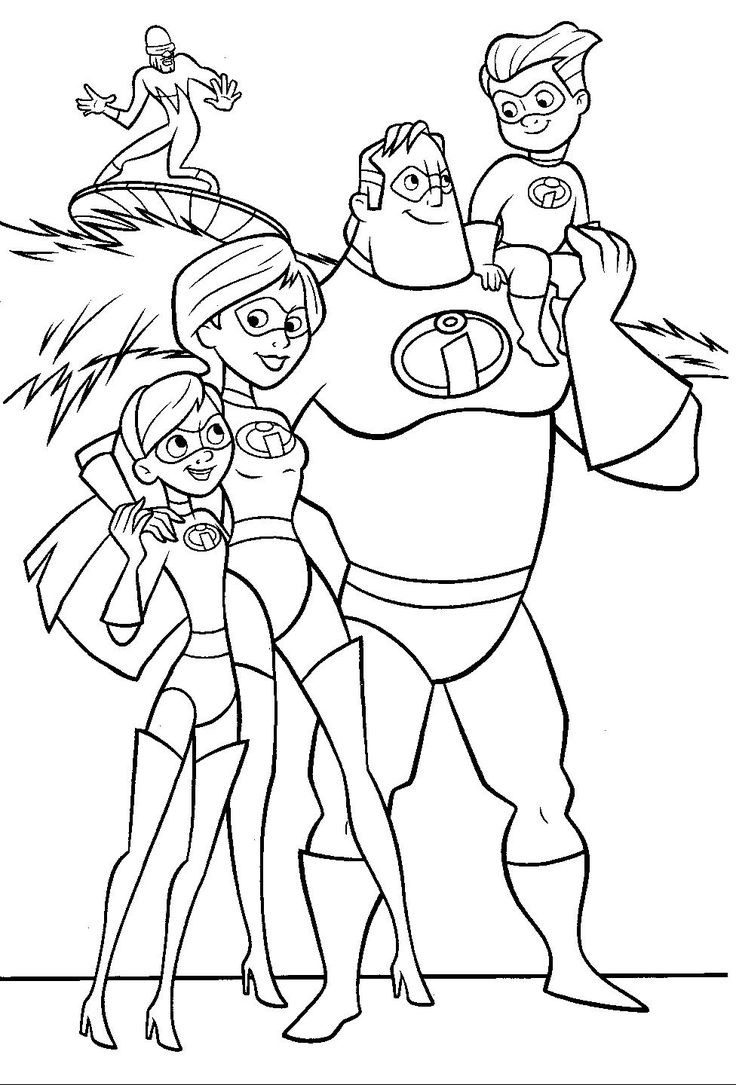 Boys Disney Coloring Pages
 Incredibles free coloring pages for the boys