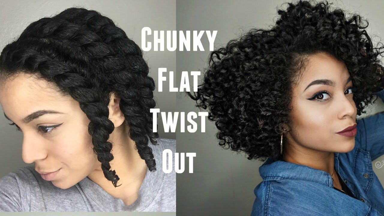 Braid Out Hairstyle
 Defined Flat Twist Out on Short Medium Hair