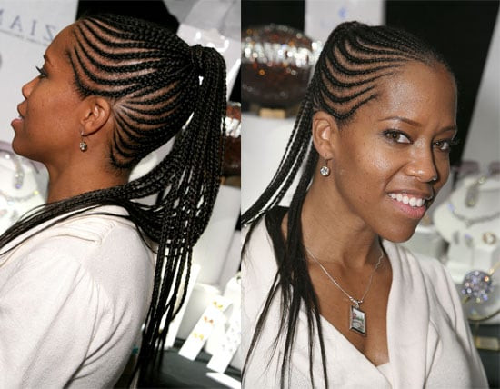 Braided Ponytail Hairstyles For Black Hair
 A Cornrowed High Ponytail