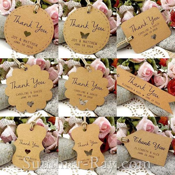 Bridesmaid Thank You Gift Ideas
 Personalized Brown Kraft Wedding Favor Tags Thank You