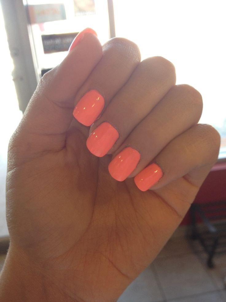 Bright Nail Colors For Summer
 Bright Summer nail Colour on my acrylics Pretty