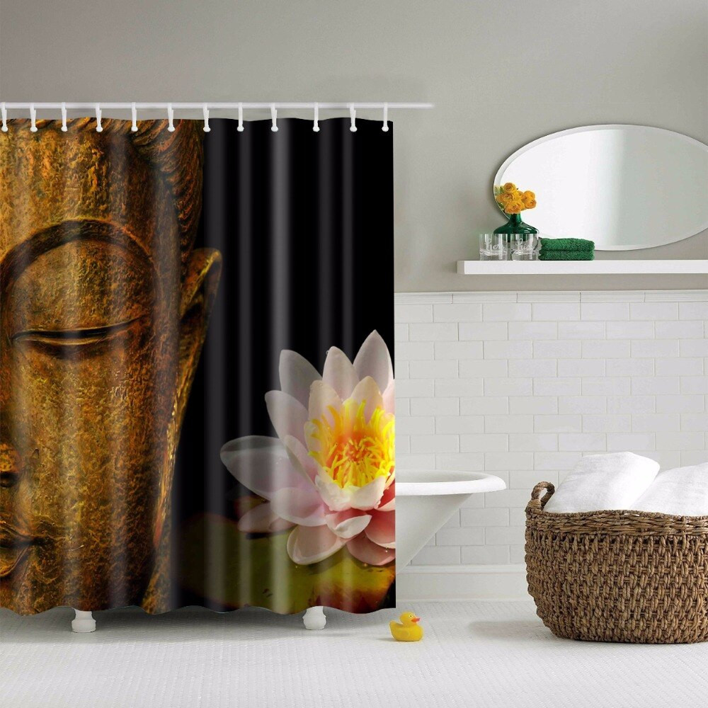 Buddha Bathroom Decor
 Svetanya Buddha Print Shower Curtains Bath Products