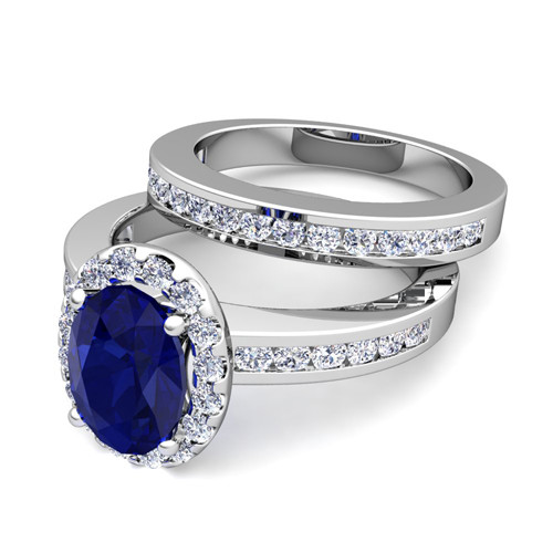 Build Your Own Wedding Ring
 Create Your Own Halo Engagement Ring Bridal Set with Gemstones
