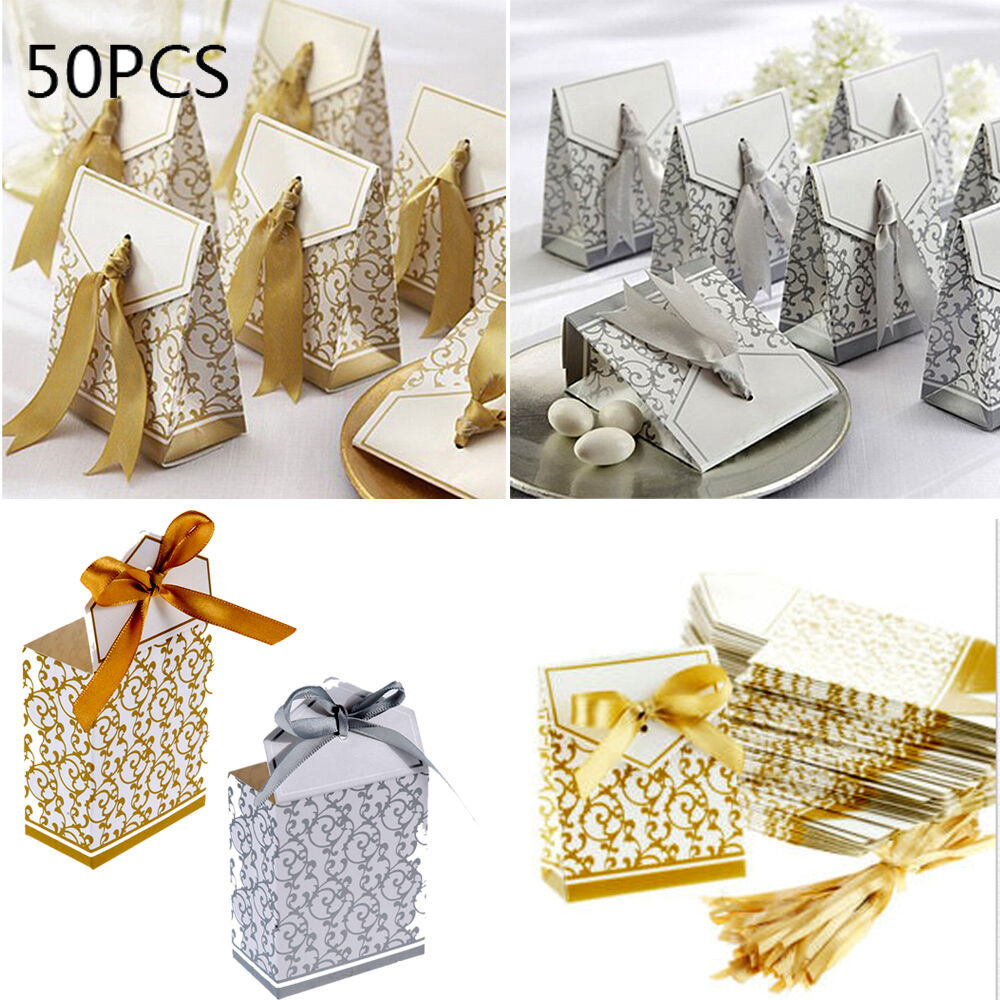 Bulk Wedding Favors
 50Pcs Wholesale Candy Chocolate Paper Box Wedding Favor