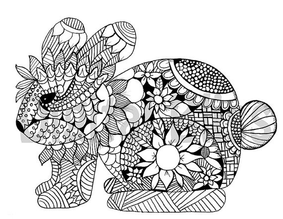 Bunny Coloring Pages For Adults
 Adult coloring Download Whimsical Bunny Adult Coloring Page