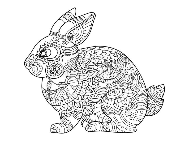 Bunny Coloring Pages For Adults
 Rabbit Bunny Coloring Book For Adults Vector Stock Vector