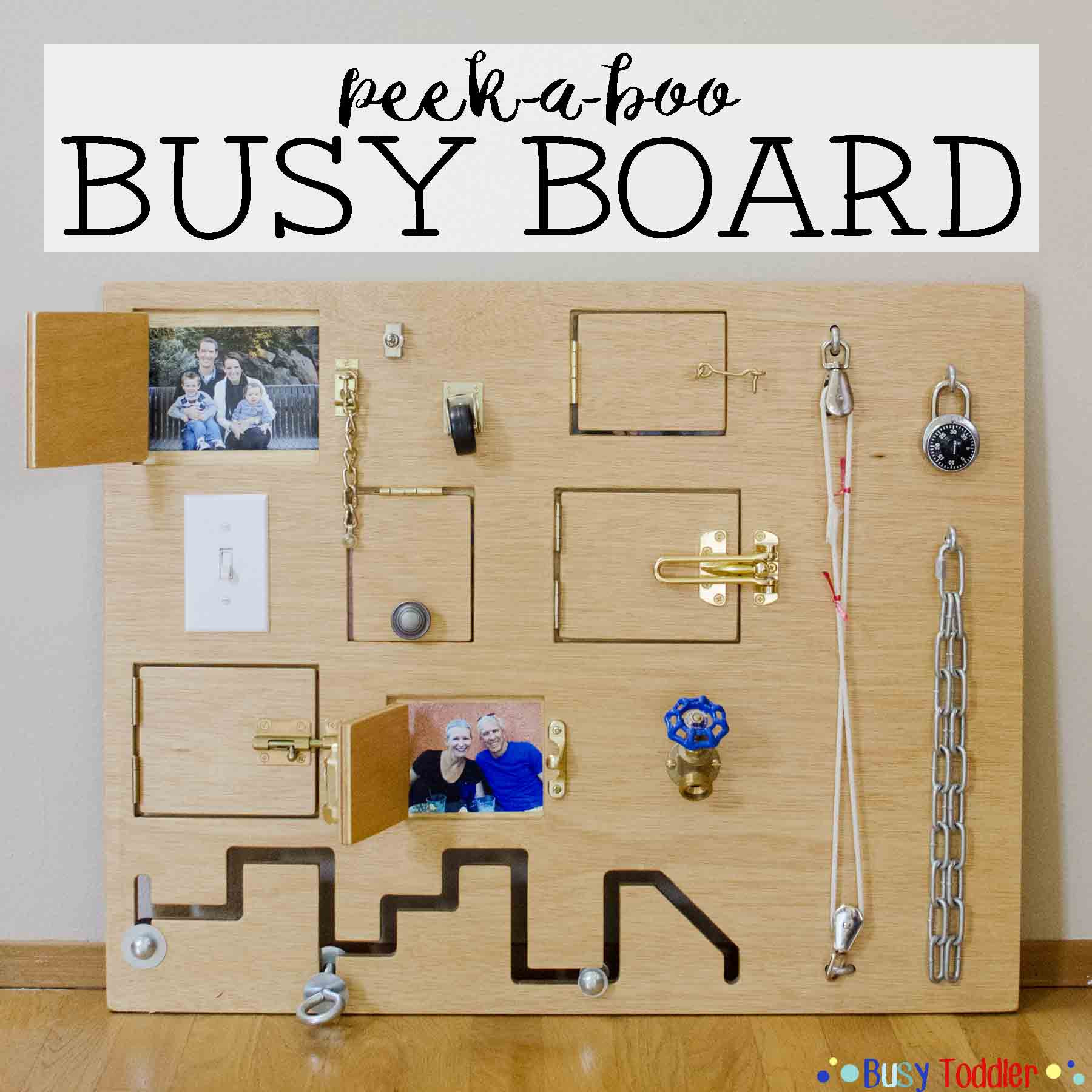 Busy Boards For Toddlers DIY
 Picture Peek a boo DIY board