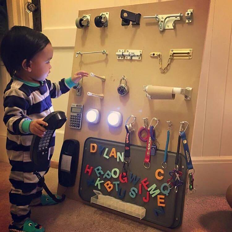 Busy Boards For Toddlers DIY
 This Dad Made an Incredible Homemade Busy Board for His