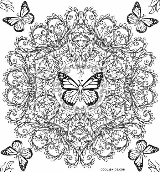 Butterfly Adult Coloring Pages
 Printable Butterfly Coloring Pages For Kids