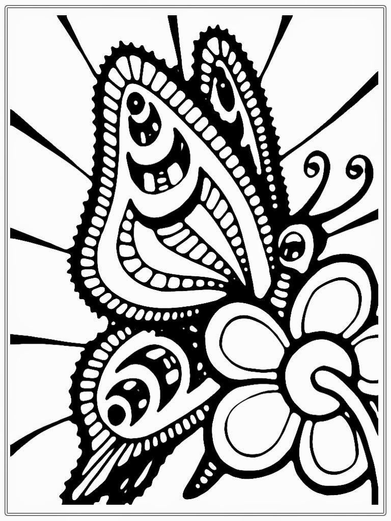 Butterfly Adult Coloring Pages
 1000 images about Stuff To Colour on Pinterest