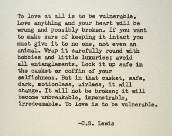 C.S Lewis Quotes Love
 C S LEWIS quote LOVE quote Literary love quote anniversary